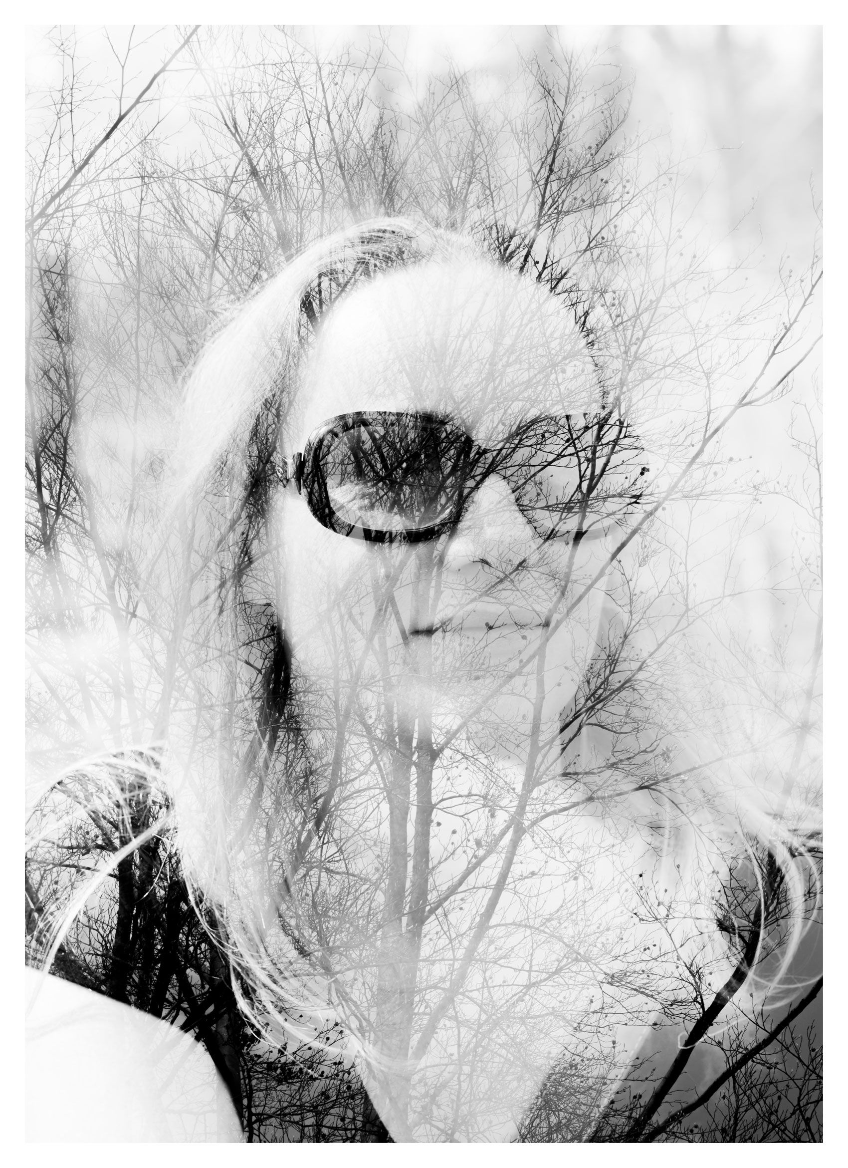 Frau Mueller, Doppelbelichtung, Portrait, WilliNothers