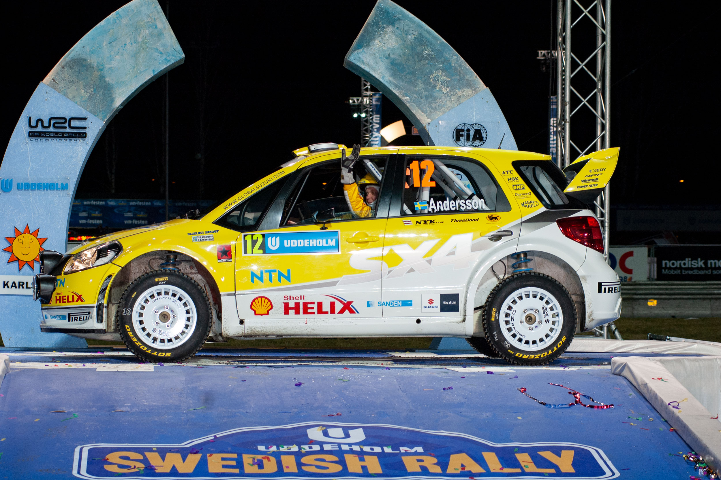 P G Anderson, Suzuki WRC, Rally Sweden, Podium, W Nothers